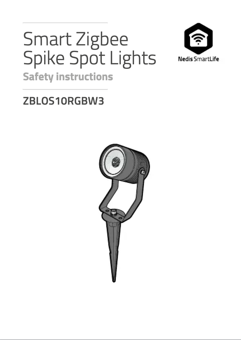 Page 1 de la notice Manuel utilisateur Nedis ZBLOS10RGBW3