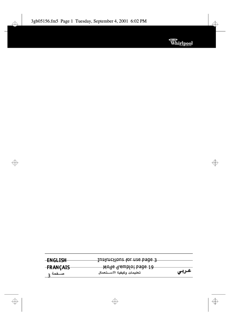 Página 1 del manual Manual de usuario Whirlpool AWM 5060