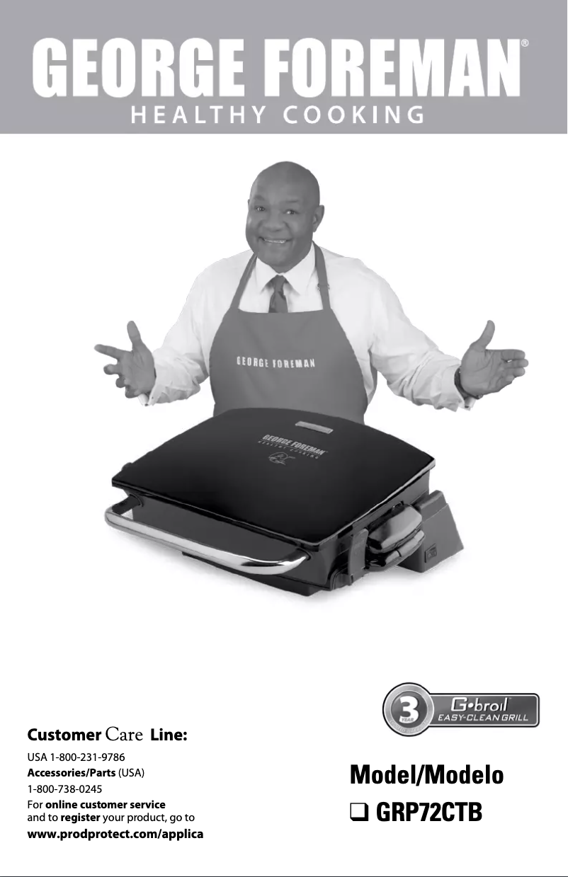 Page 1 de la notice Manuel utilisateur Applica GRP72CTB