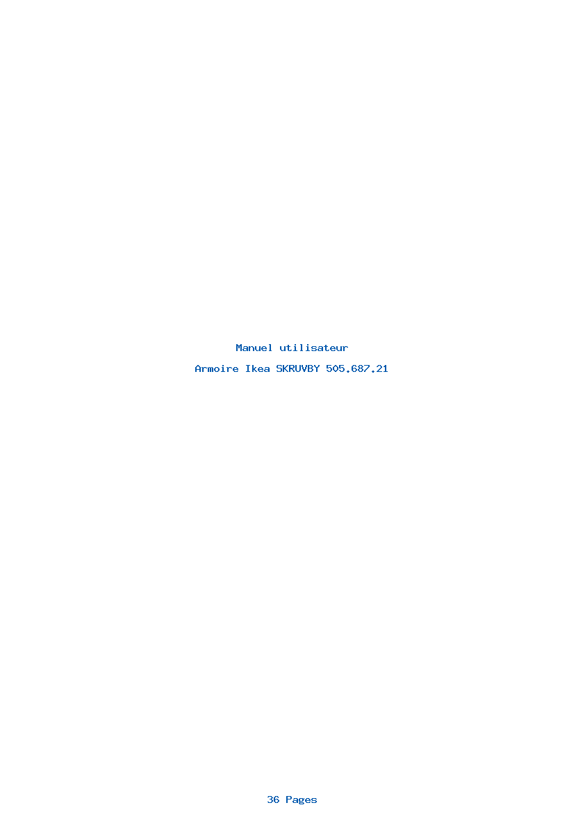 Page 1 de la notice Manuel utilisateur Ikea SKRUVBY 505.687.21
