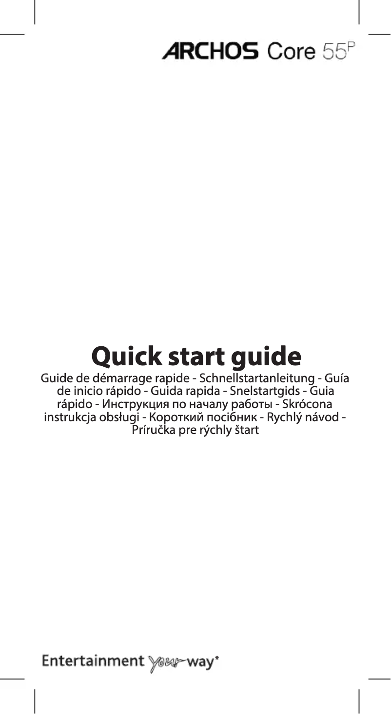 Page 1 of the manual User Manual Archos Core 55P