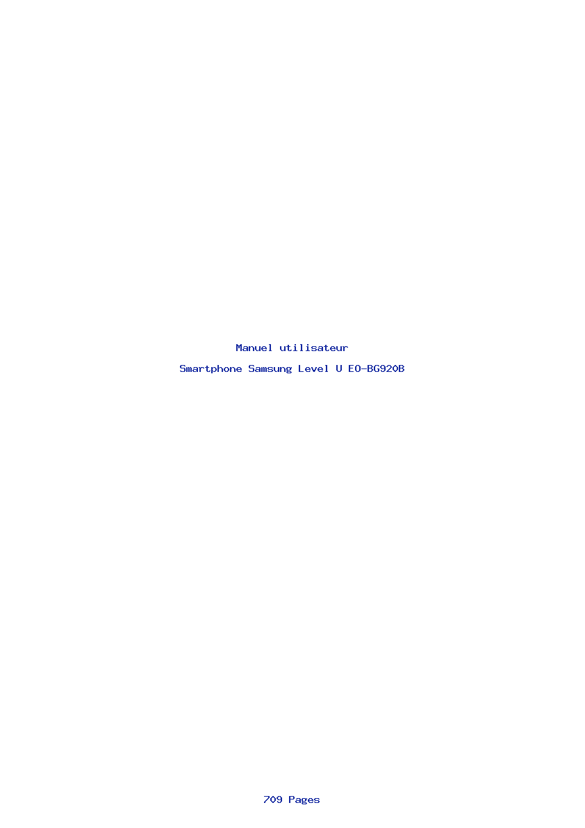 Page 1 de la notice Manuel utilisateur Samsung Level U EO-BG920B