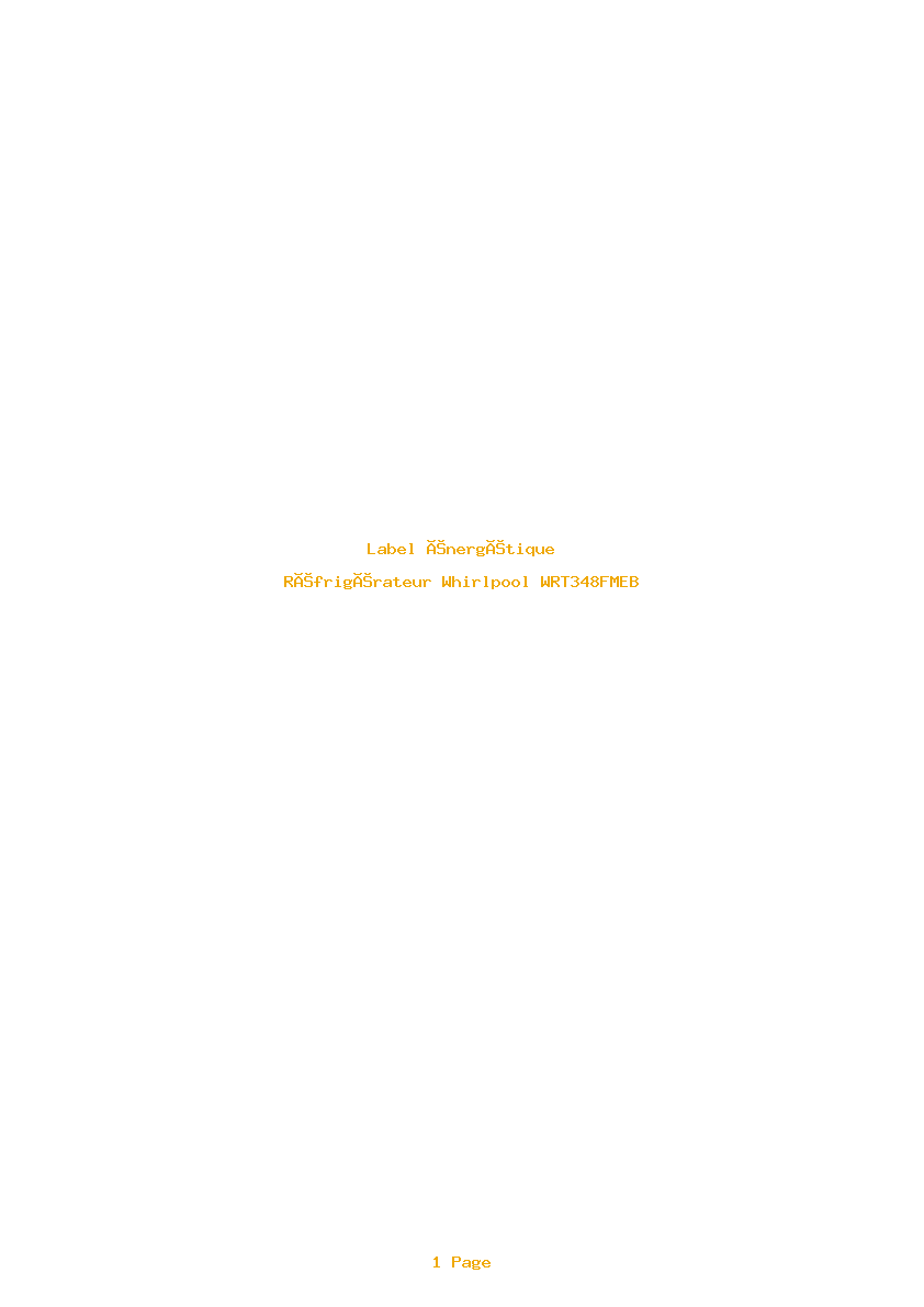 Image de la première page du manuel de l'appareil WRT348FMEB