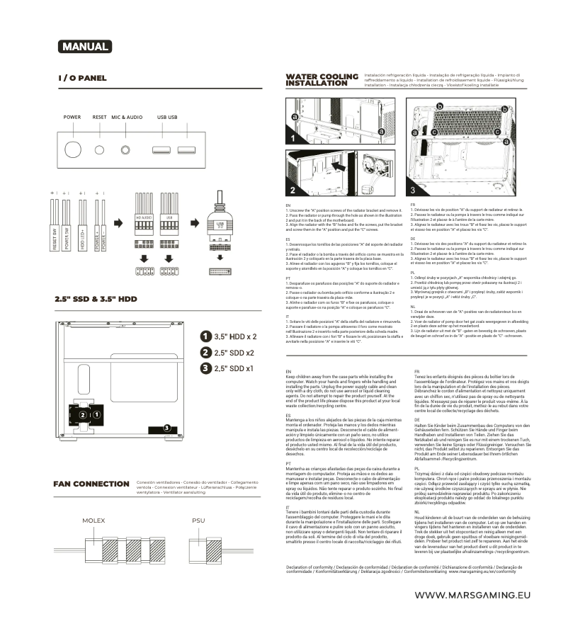 Page 1 de la notice Manuel utilisateur Mars Gaming MC-400