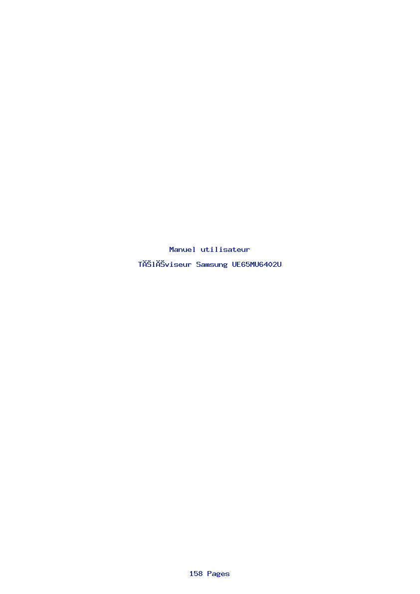 Image de la première page du manuel de l'appareil UE65MU6402U