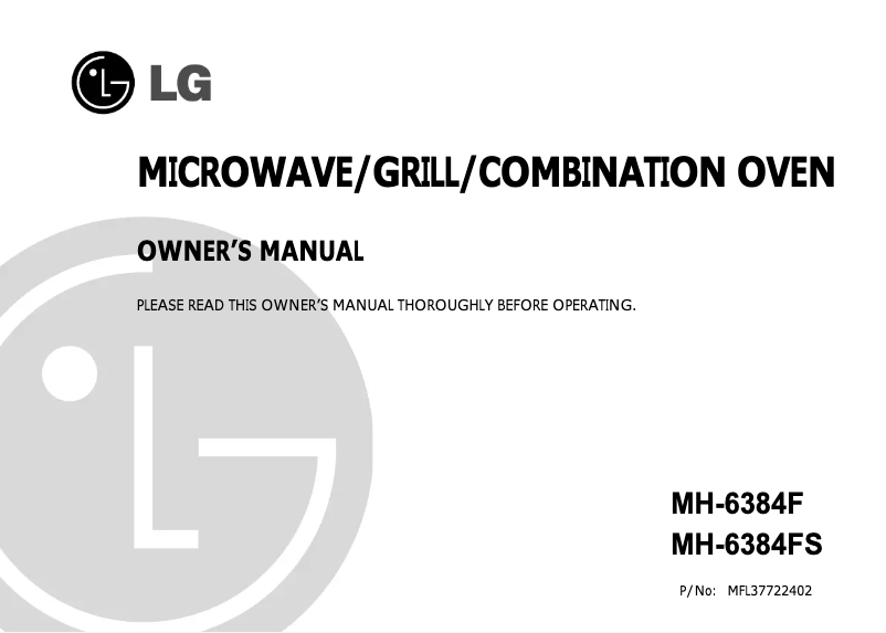 Page 1 de la notice Manuel utilisateur LG MH-6384F