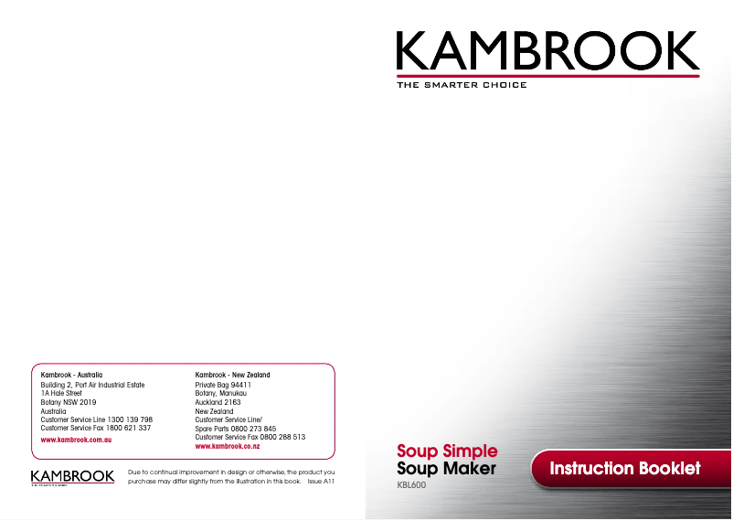 Page 1 de la notice Manuel utilisateur Kambrook KBL600