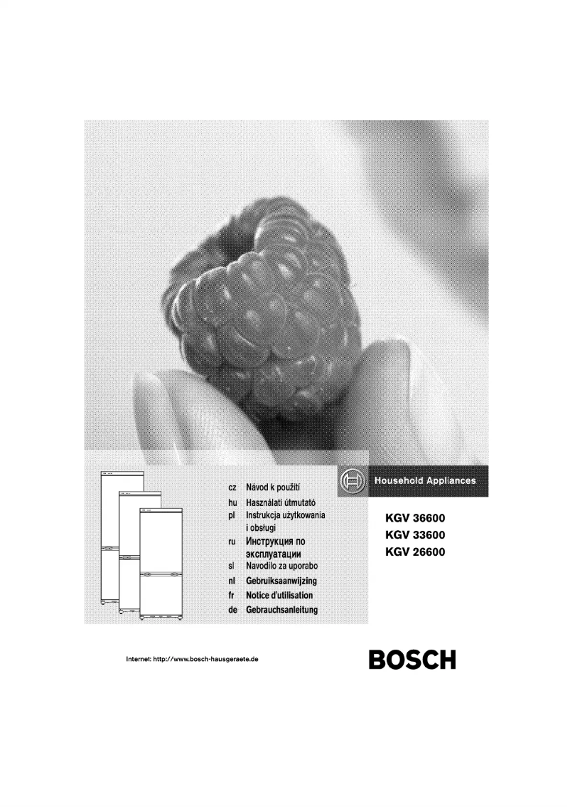 Page 1 de la notice Manuel utilisateur Bosch KGV36600