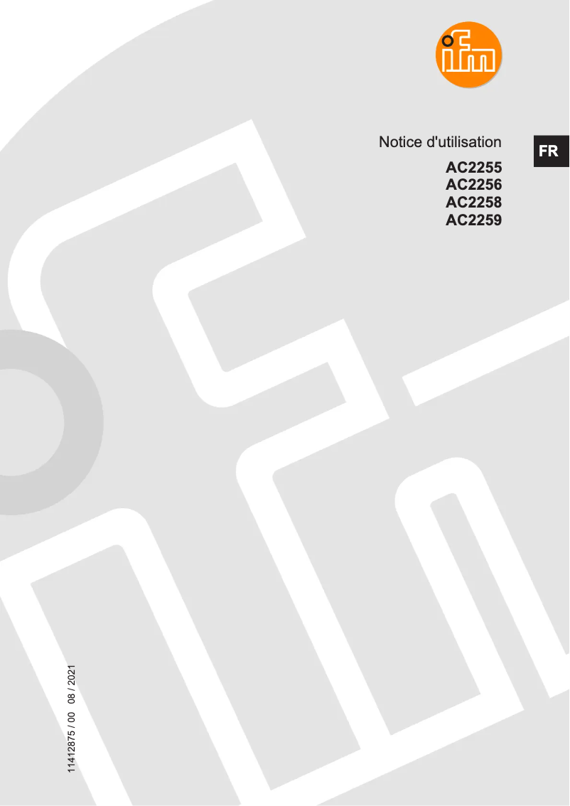 Page 1 de la notice Manuel utilisateur IFM AC2255