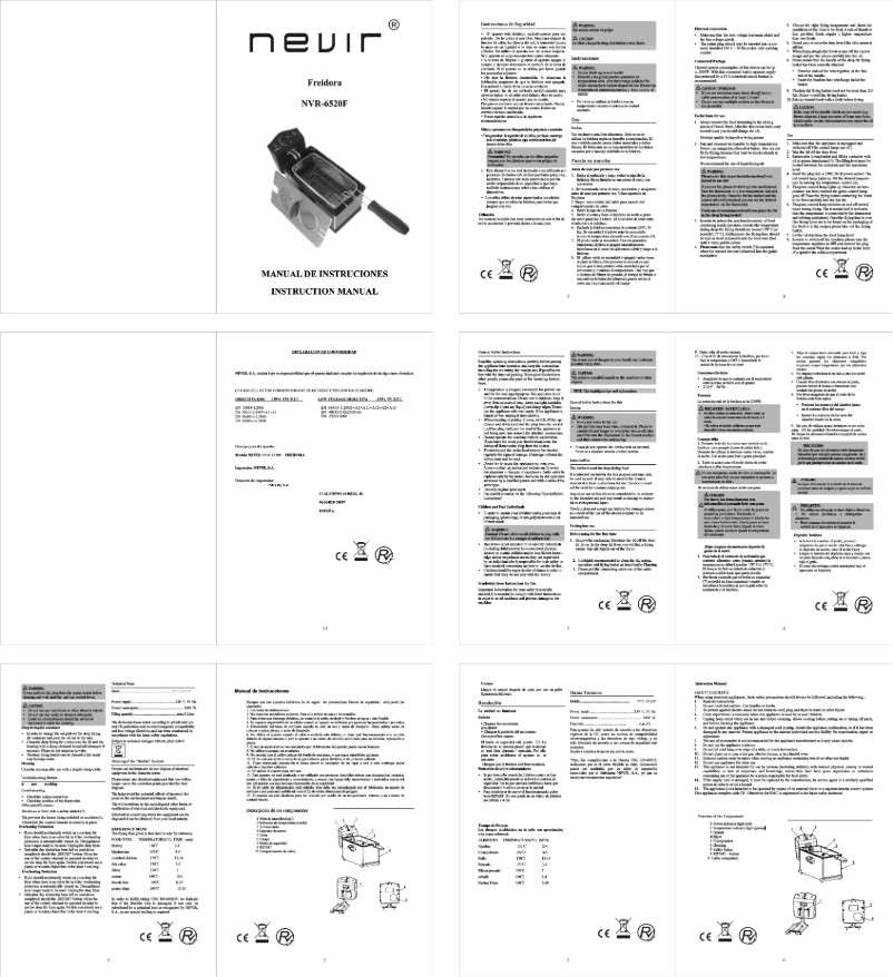 Page 1 de la notice Manuel utilisateur Nevir NVR-6520 F