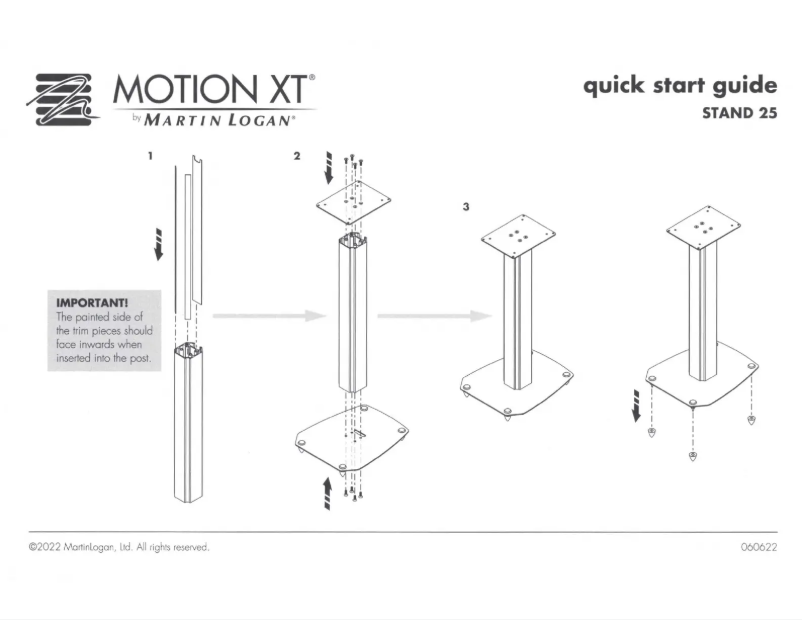 Page 1 de la notice Manuel utilisateur Martin Logan Motion XT Stand 25