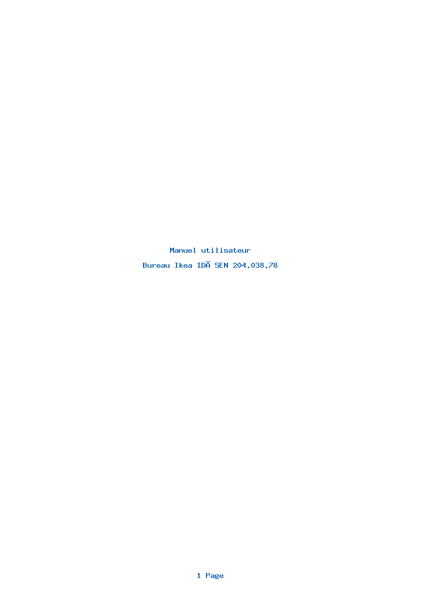 Image de la première page du manuel de l'appareil IDÅSEN 204.038.78