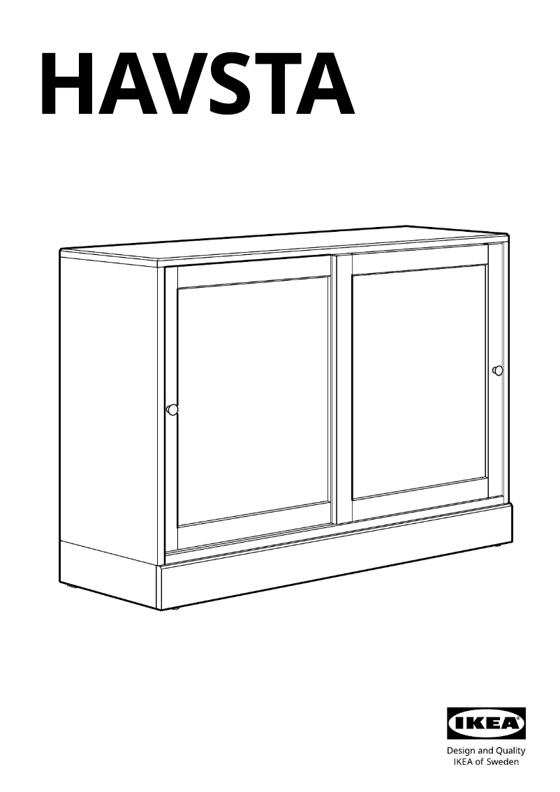 Page 1 de la notice Manuel utilisateur Ikea HAVSTA 405.292.35