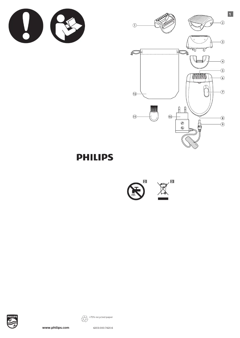 Página 1 del manual Manual de usuario Philips Satinelle HP6420