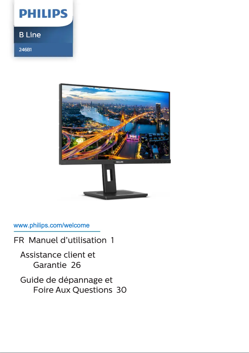 Page n°1 - Manuel utilisateur Philips B Line 246B1