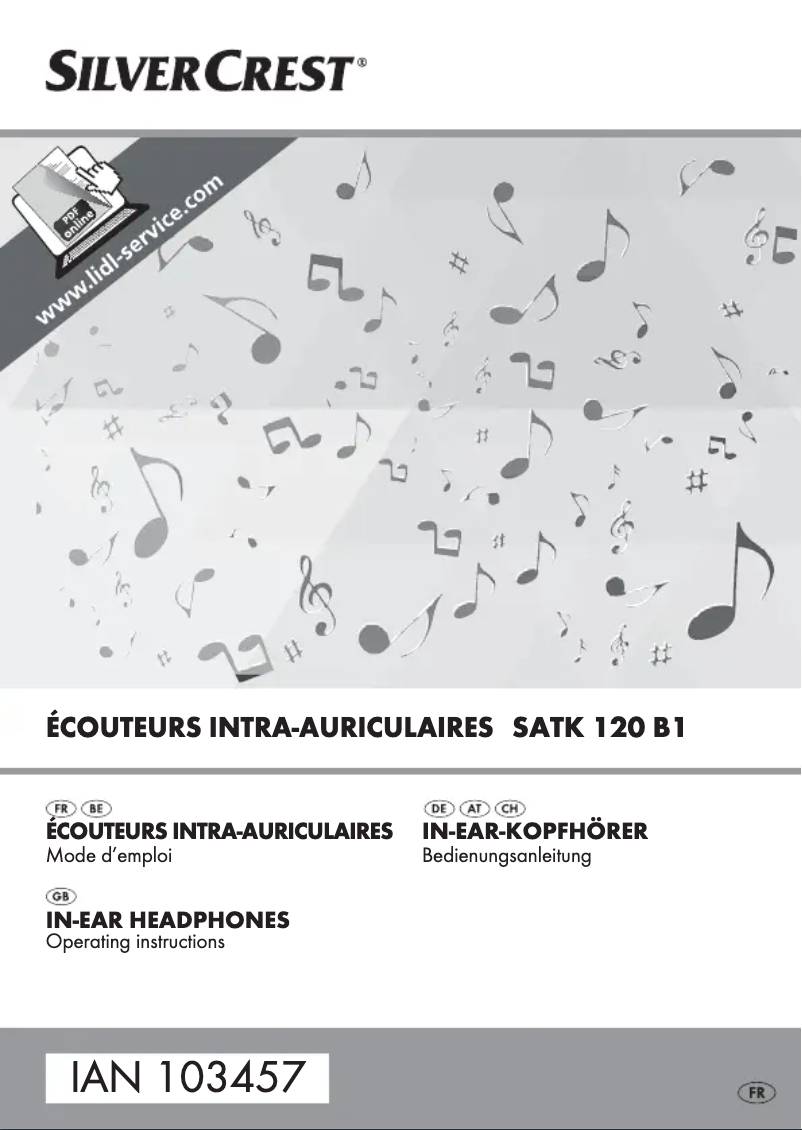 Page 1 de la notice Manuel utilisateur SilverCrest SATK 120 B1