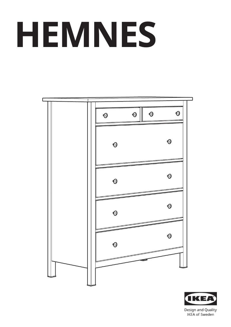 Page 1 de la notice Manuel utilisateur Ikea HEMNES 005.761.96