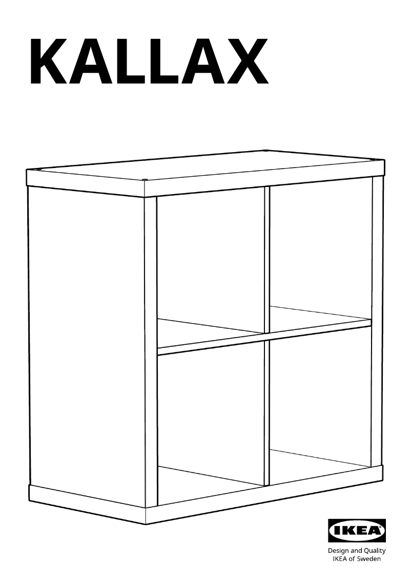 Page 1 de la notice Manuel utilisateur Ikea KALLAX 004.779.31