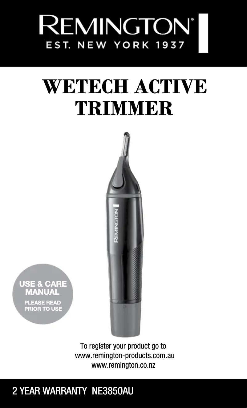 Page 1 de la notice Manuel utilisateur Remington NE3850AU