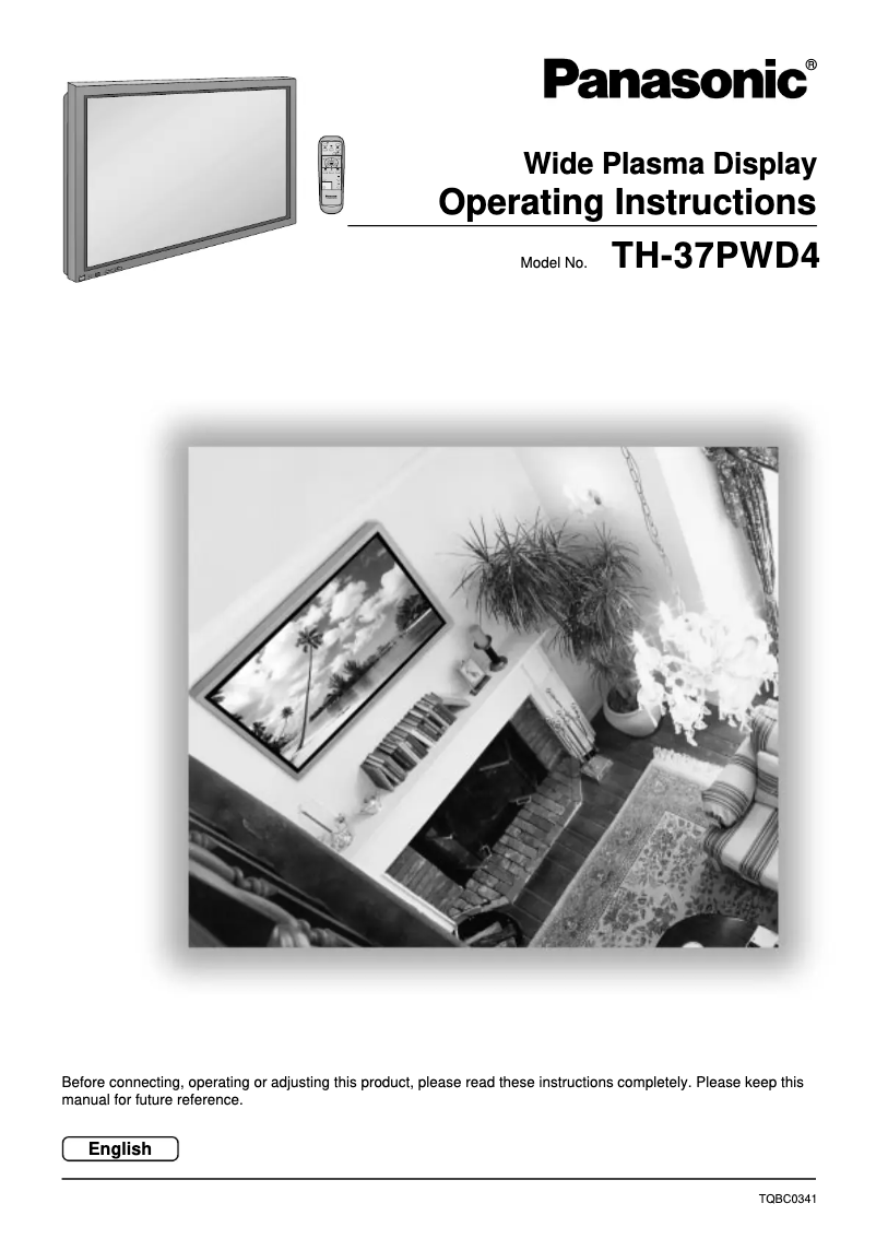 Page 1 de la notice Manuel utilisateur Panasonic Viera TH-37PWD4HZ