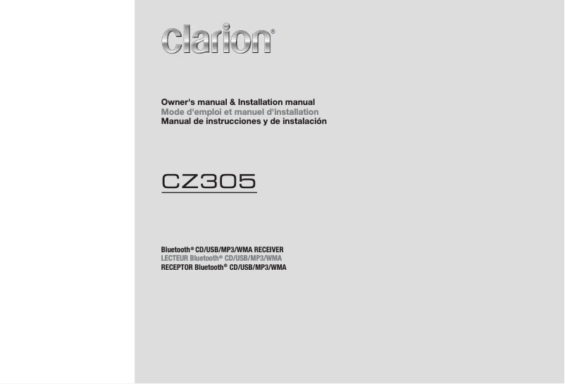Página 1 del manual Manual de usuario Clarion CZ305