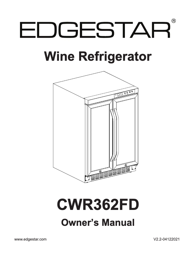 Page 1 de la notice Guide d'installation EdgeStar CWR362FD