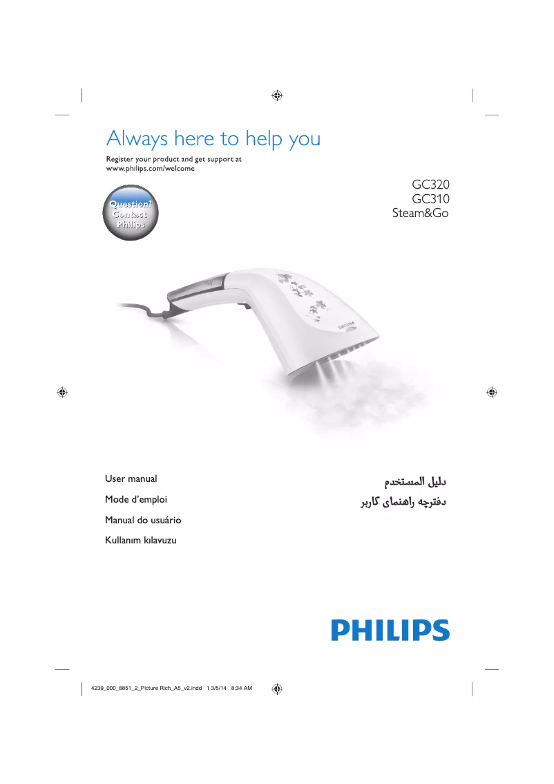 Página 1 del manual Manual de usuario Philips Steam&Go GC310