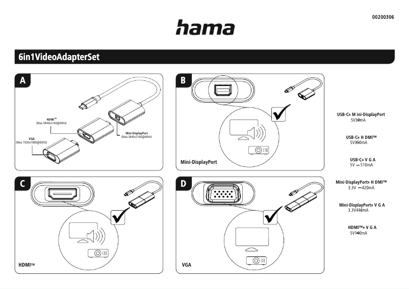 Page 1 de la notice Manuel utilisateur Hama Connect2Go 00200306