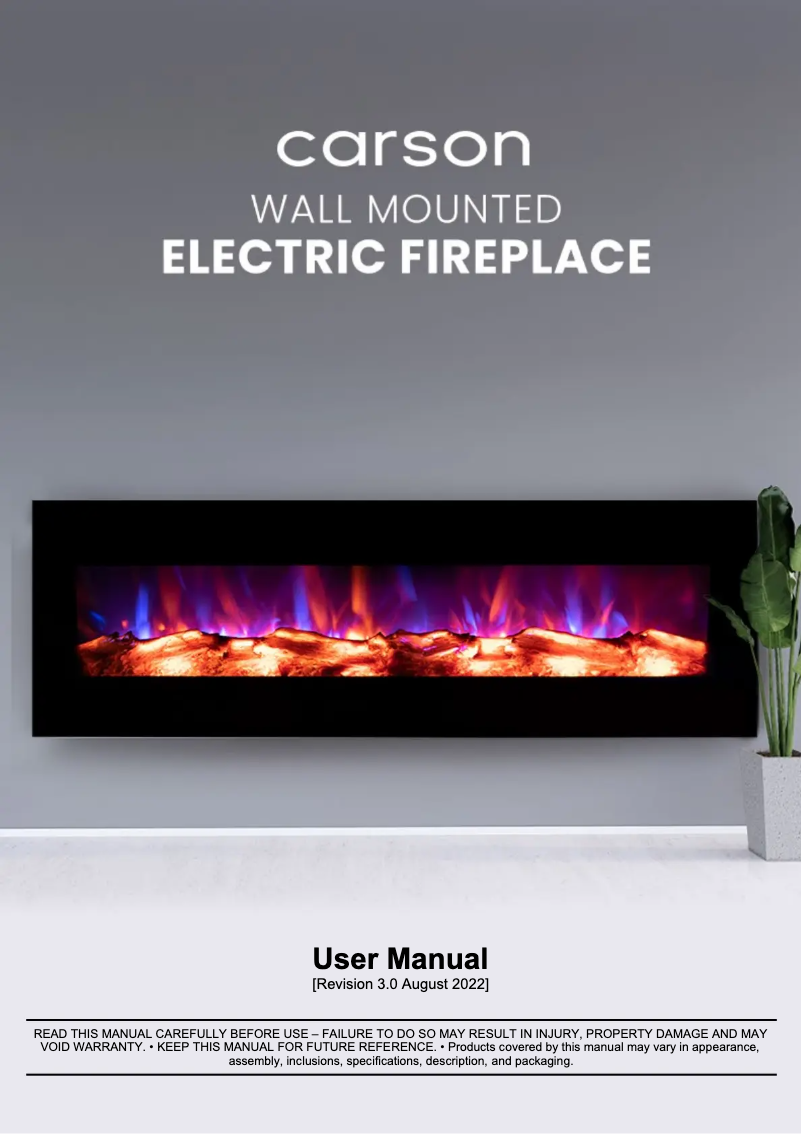 Page 1 de la notice Manuel utilisateur Carson CWM01A
