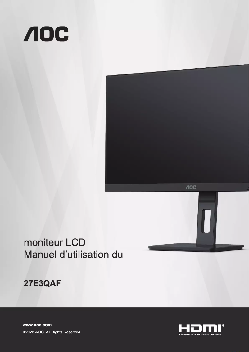 Página 1 del manual Manual de usuario AOC 24E3QAF