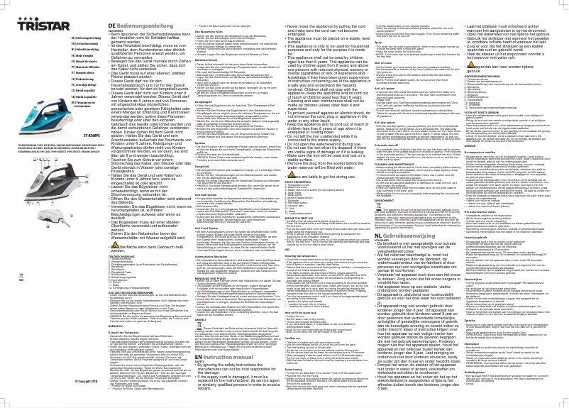 Página 1 del manual Manual de usuario TriStar ST-8360PE