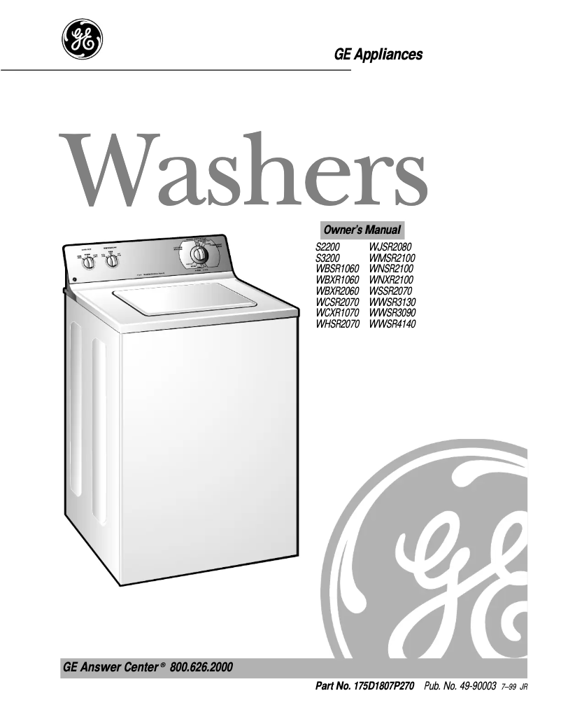 Page 1 of the manual User Manual GE S3200