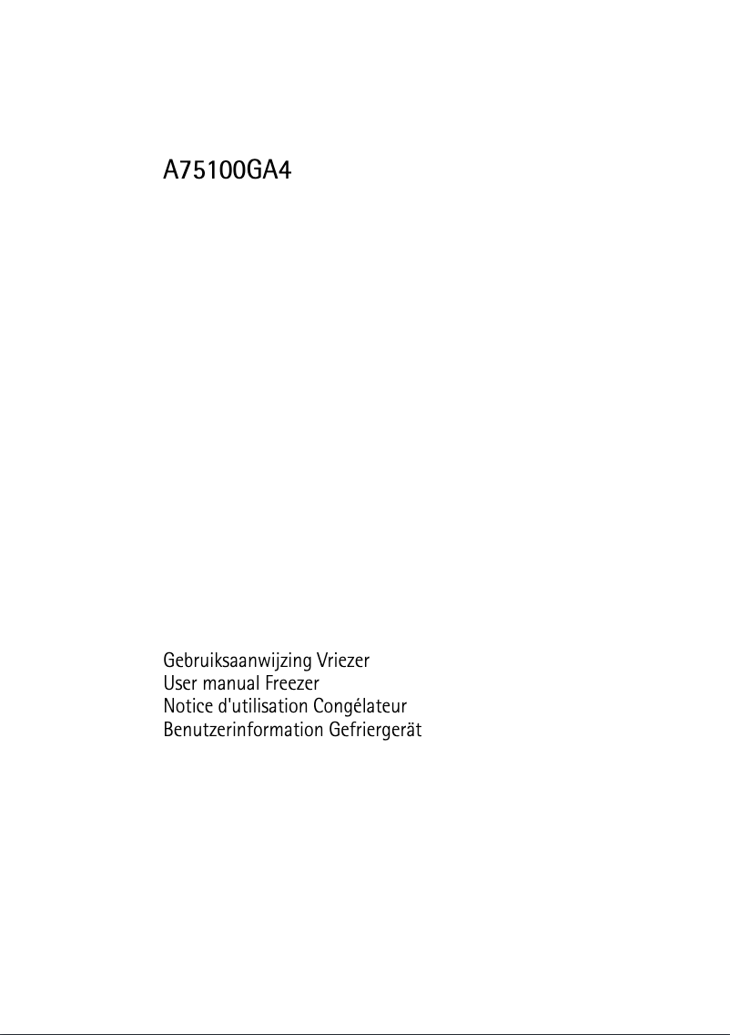 Page 1 de la notice Manuel utilisateur AEG A75100GA4