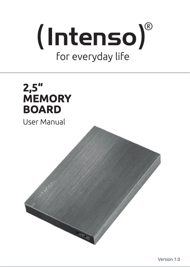 Página 1 del manual Manual de usuario Intenso Memory Board