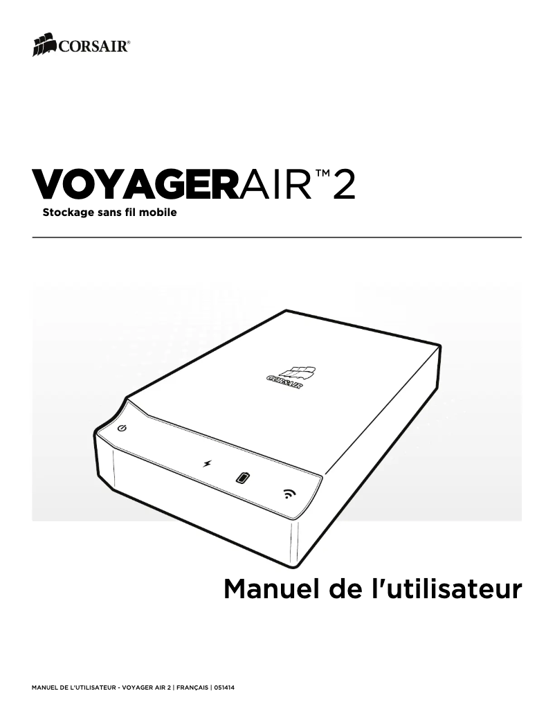 Page 1 de la notice Manuel utilisateur Corsair Voyager Air 2