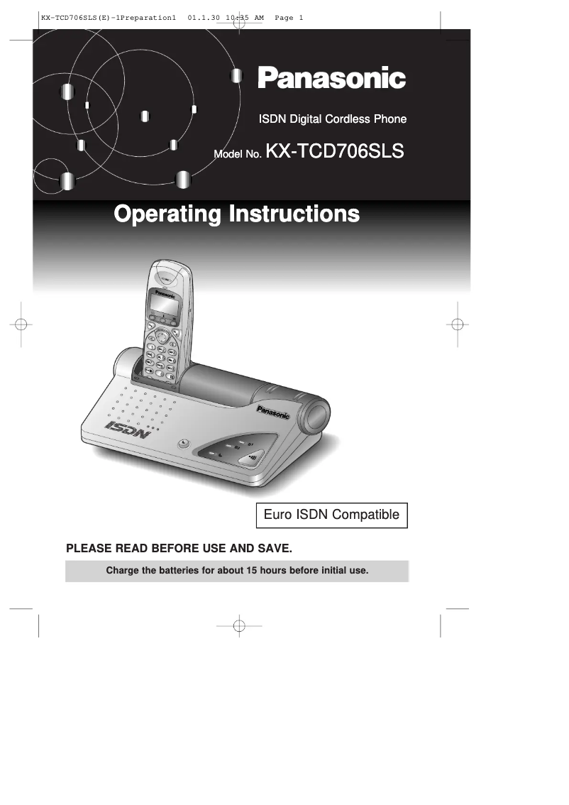 Imagen de la primera página del manual del dispositivo KX-TCD706SLS