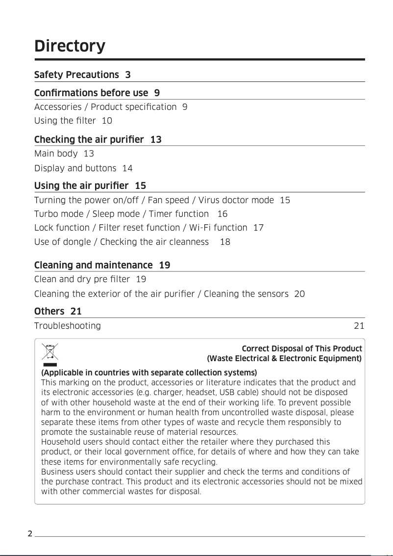 Página 1 del manual Manual de usuario Samsung AX50K5050WD