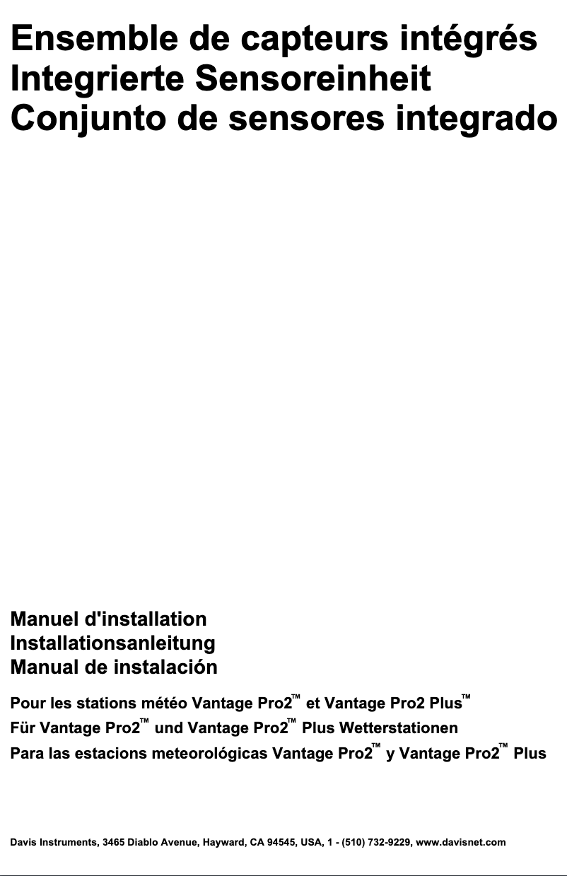 Page 1 of the manual User Manual Davis Vantage Pro2