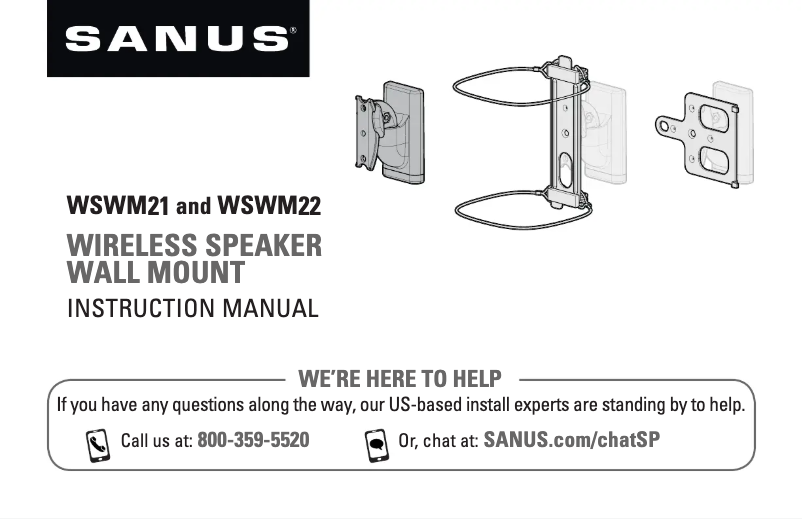 Page 1 de la notice Manuel utilisateur Sanus WSWM22