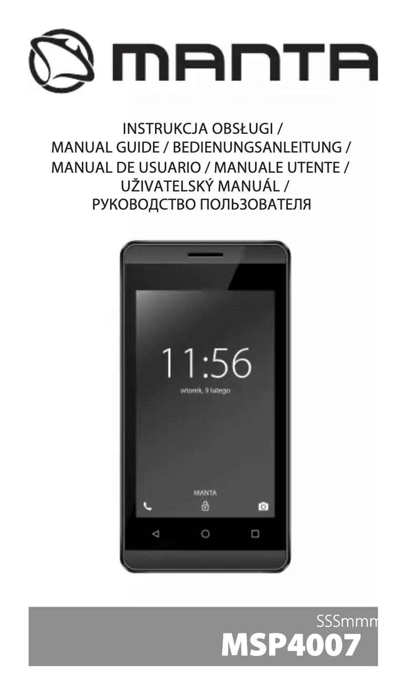 Page 1 de la notice Manuel utilisateur Manta MSP4007