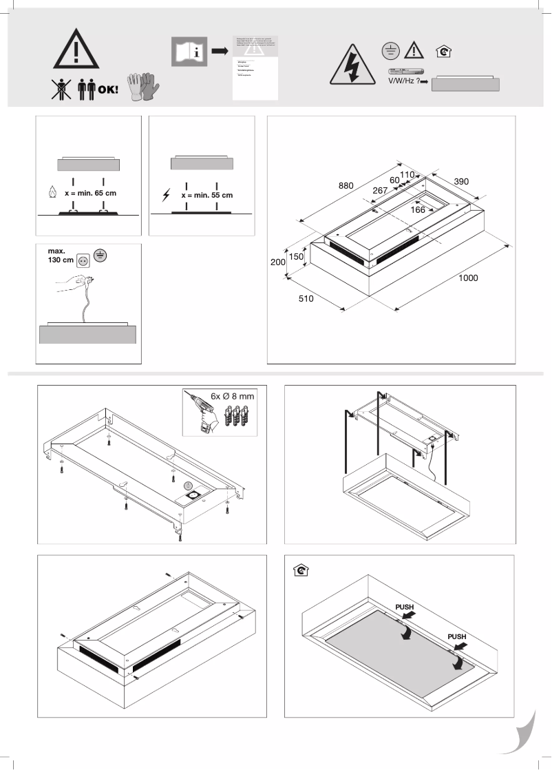 Page 1 de la notice Guide d'installation Pelgrim OSW1080RVS