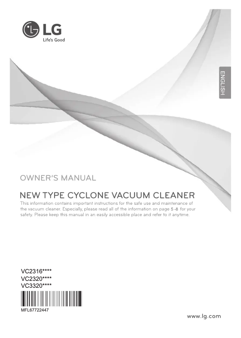 Page 1 de la notice Manuel utilisateur LG VC2316NNTB