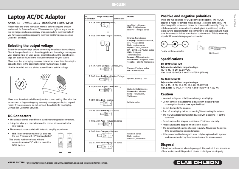 Page 1 de la notice Manuel utilisateur Vanson SPM 120