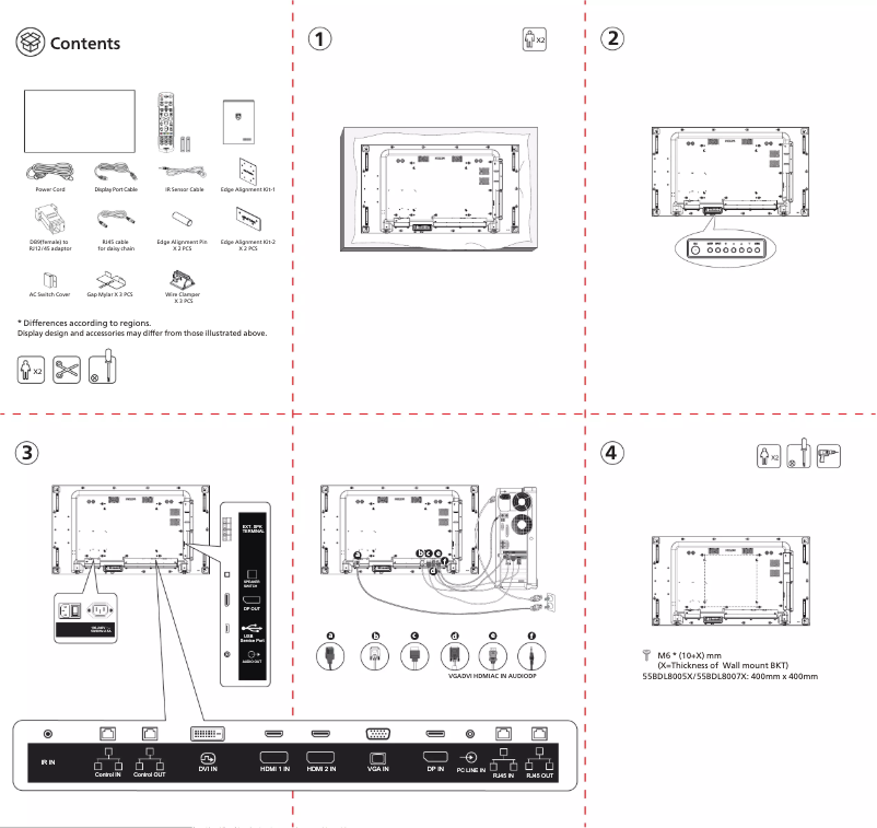 Page 1 of the manual Quick Start Guide Philips 55BDL8007X