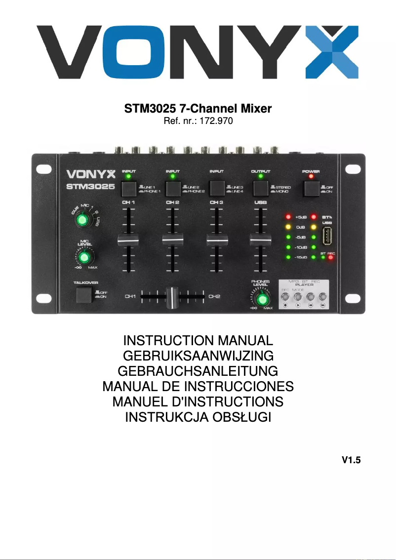 Page 1 de la notice Manuel utilisateur Vonyx STM3025