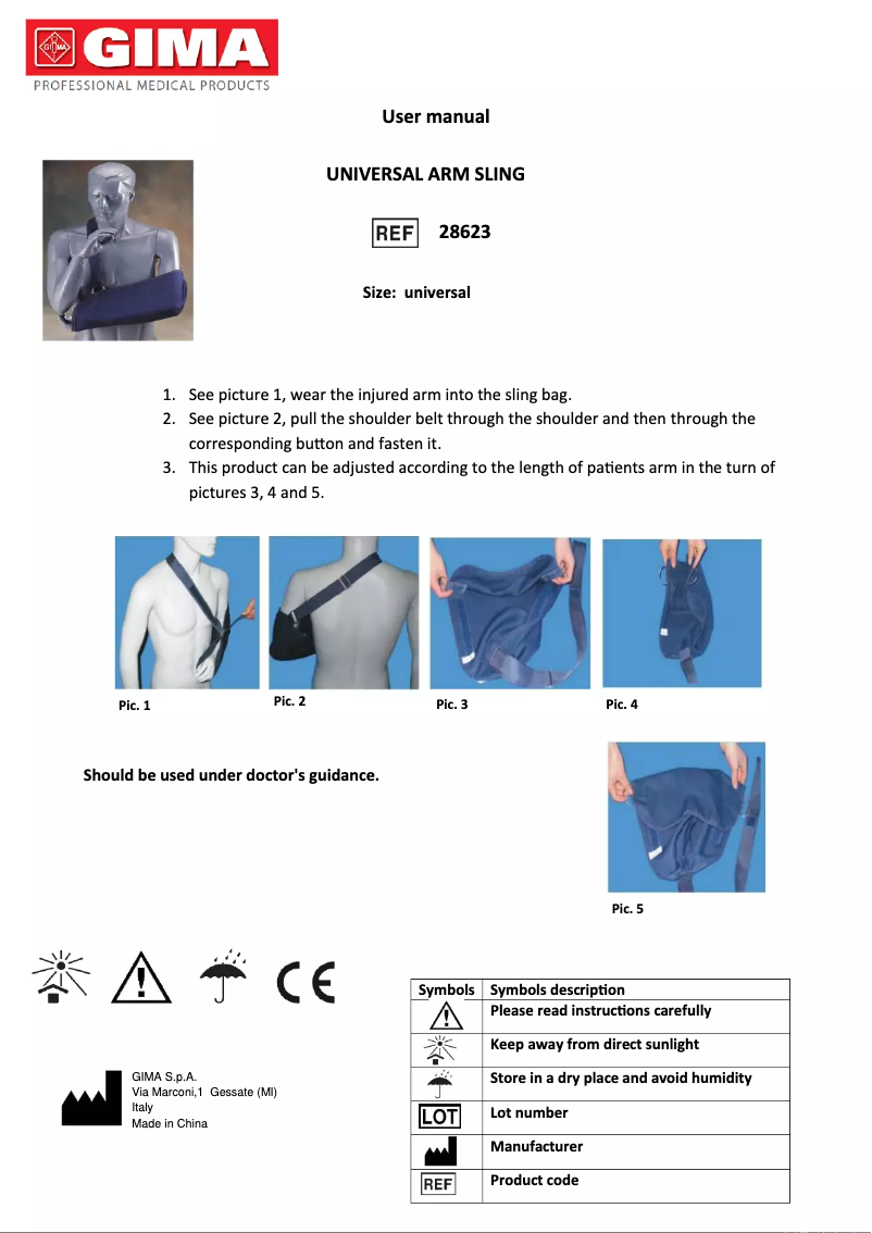 Page 1 de la notice Manuel utilisateur GIMA 28623