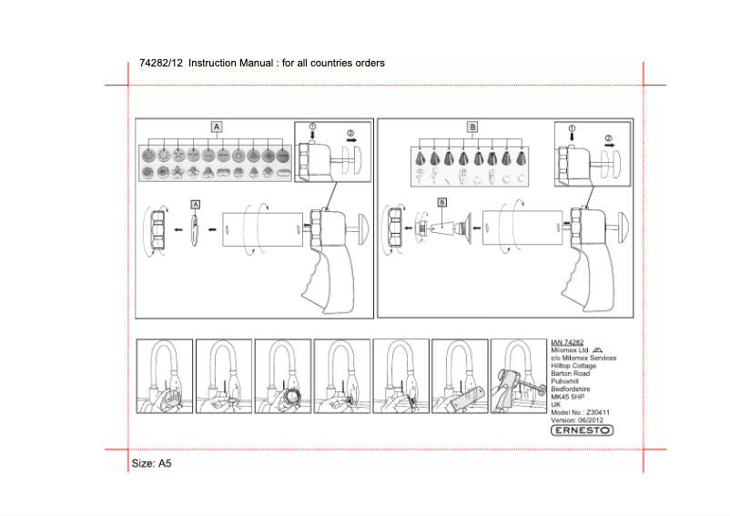 Page 1 de la notice Manuel utilisateur Ernesto Z30411