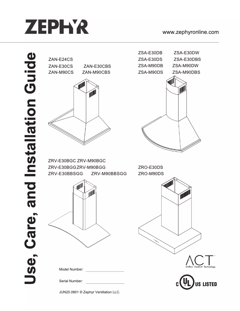Página 1 del manual Manual de usuario Zephyr ZRO-M90DS