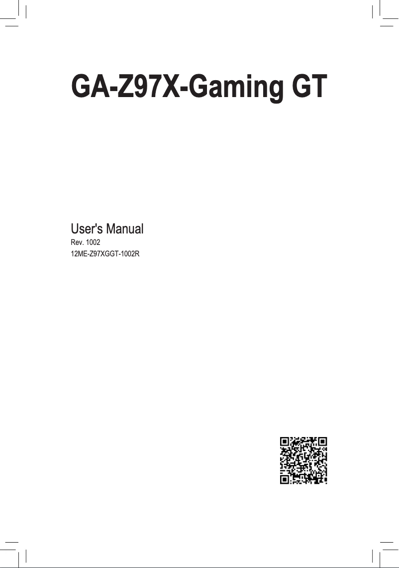 Página 1 del manual Manual de usuario Gigabyte GA-Z97X-Gaming GT