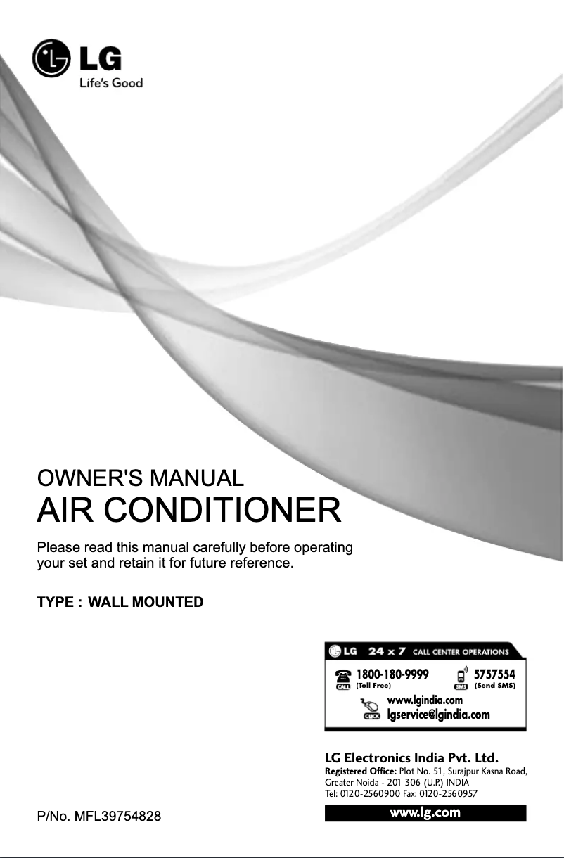 Page 1 of the manual User Manual LG LSA5NF5VFC1
